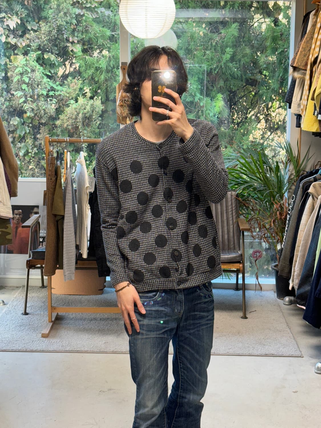 Y's for living 도트 건클럽 가디건 상품이미지4