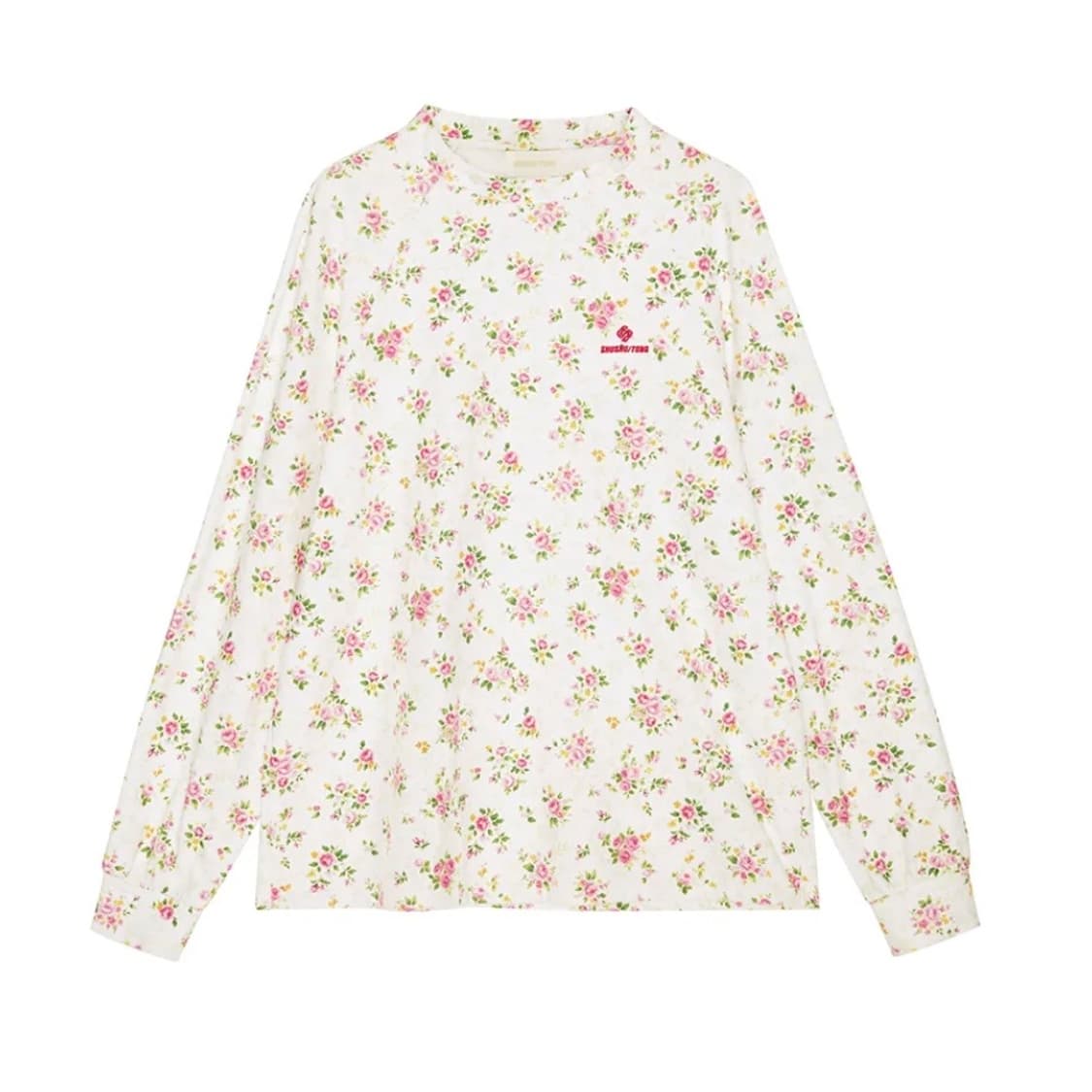 [6,8,10]슈슈통 26ss 플로럴 롱 슬리브리스 탑/화이트 상품이미지1
