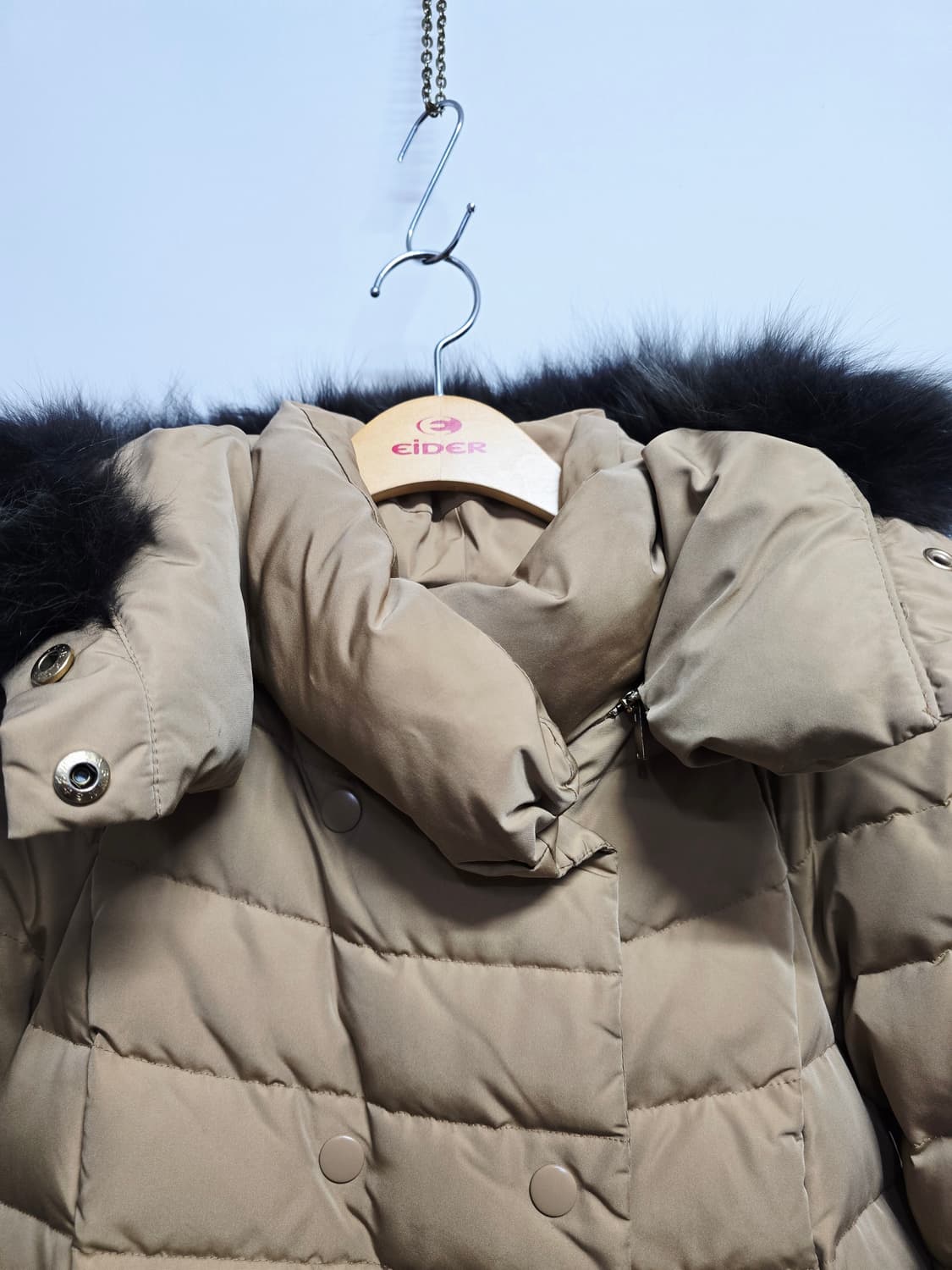 시스템 여성 덕다운패딩 코트 베이지 상품이미지2