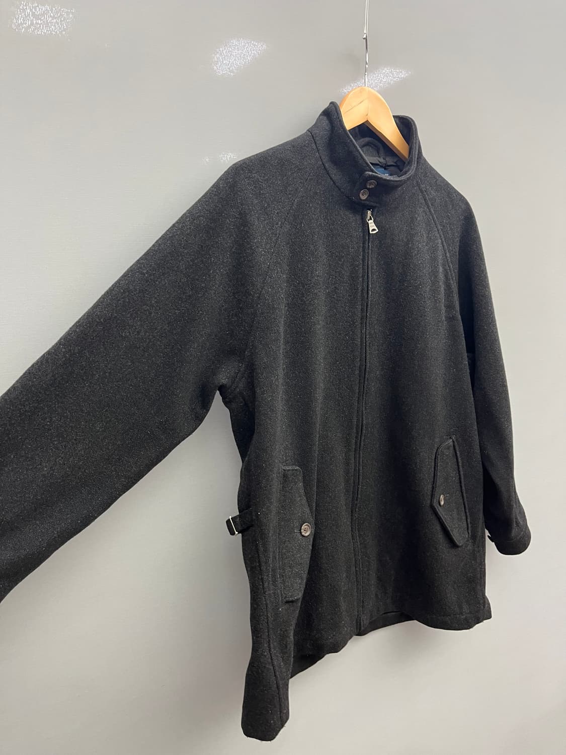 폴로 랄프로렌 차콜 해링톤 사이드 신치백 울 자켓 상품이미지2