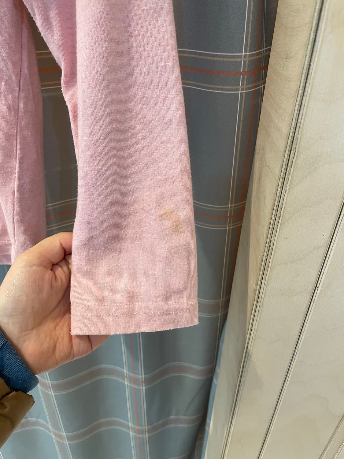 일본빈티지 연핑크 긴팔티 상품이미지5