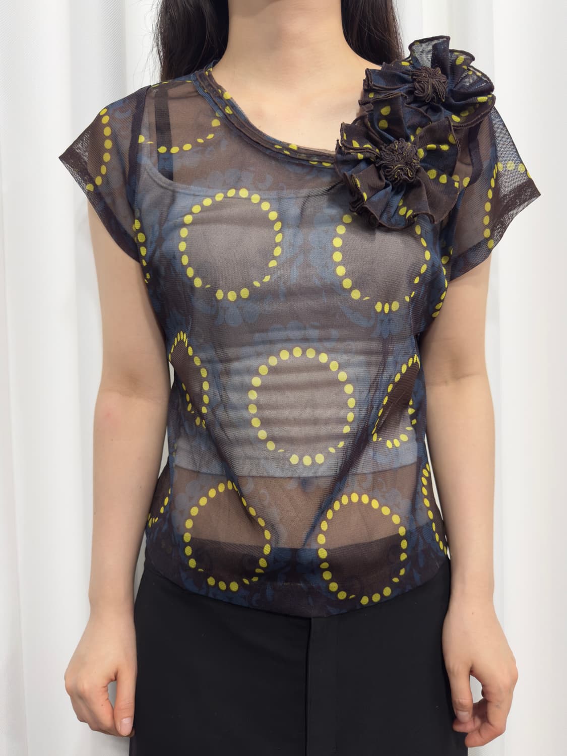 mesh design top 상품이미지1