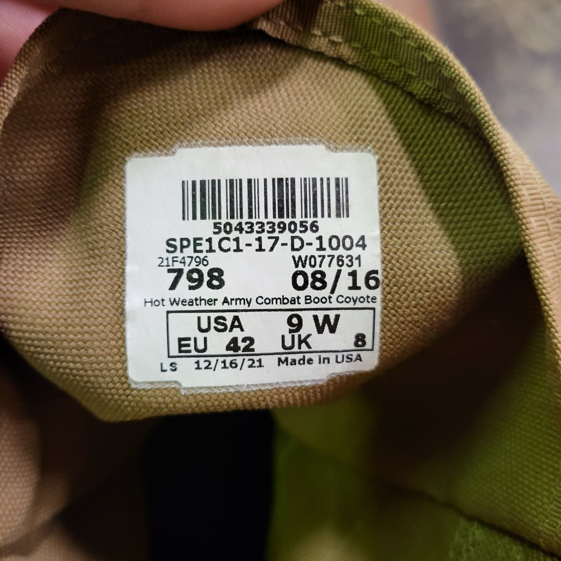 미군 하계용 전투워커 270m (EU42) 상품이미지10