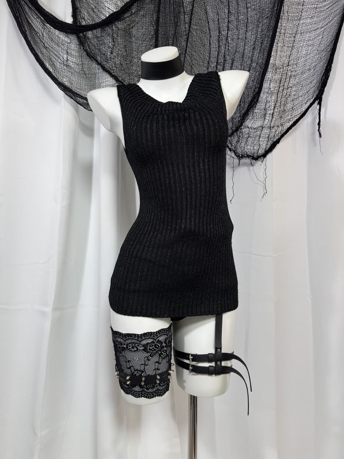 glitter knit sleevless 상품이미지1