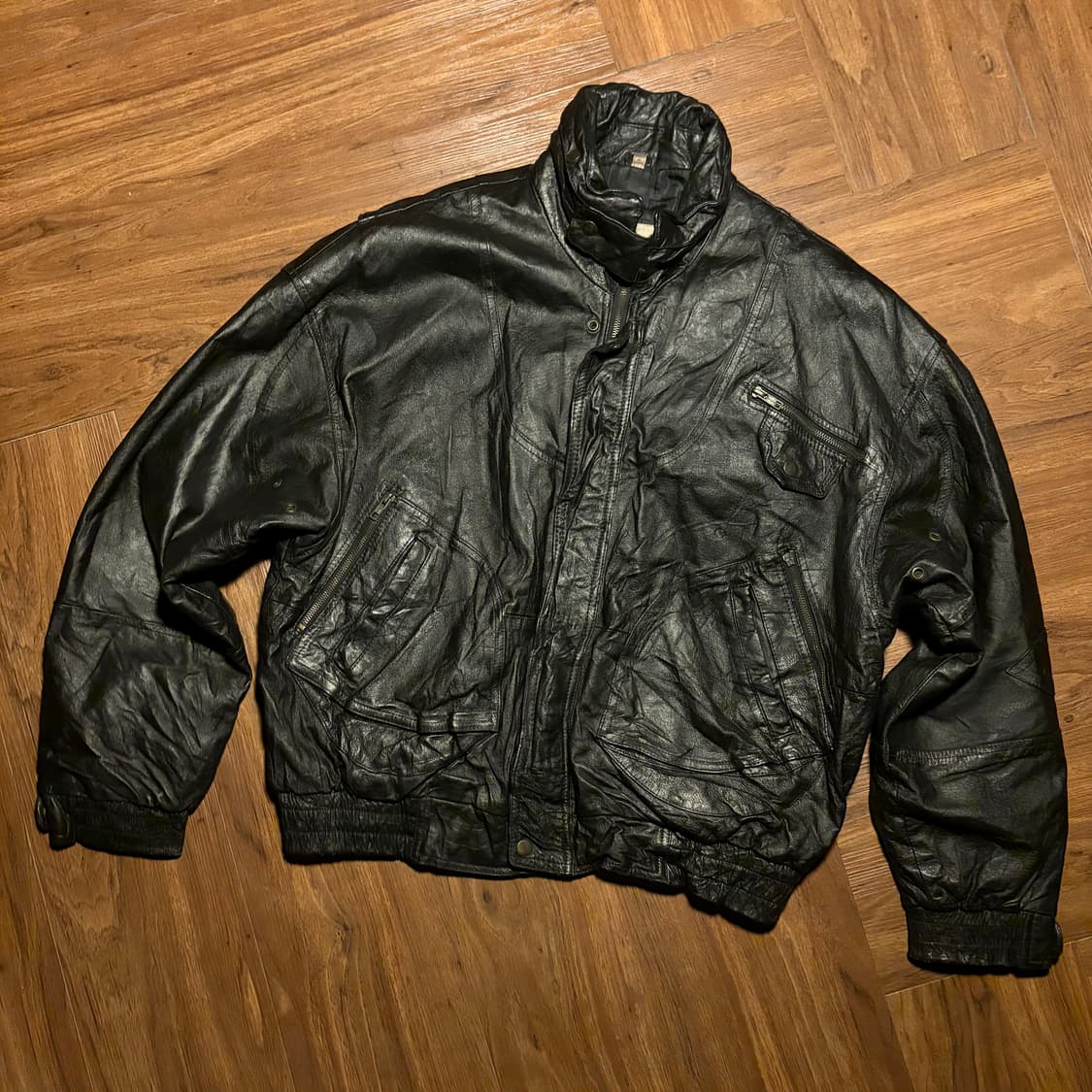 ACCENTS LEATHER HIGHNECK BOMBER JACKET 상품이미지7