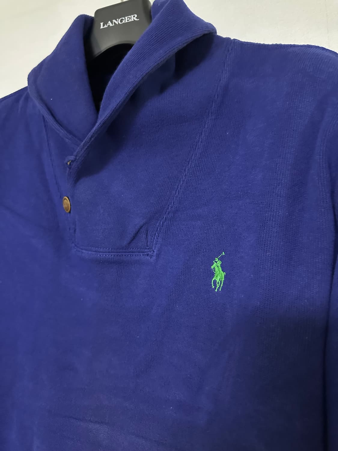 폴로 랄프로렌 블루 헨리넥 맨투맨 상품이미지2