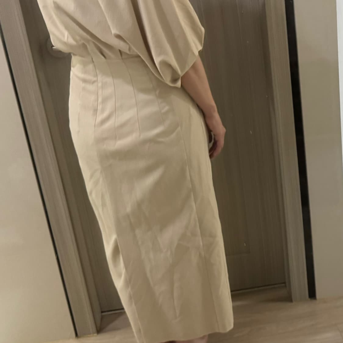 더아이잗컬렉션 셔츠형 롱 원피스  사이즈 44-55반  하객룩  상품이미지7