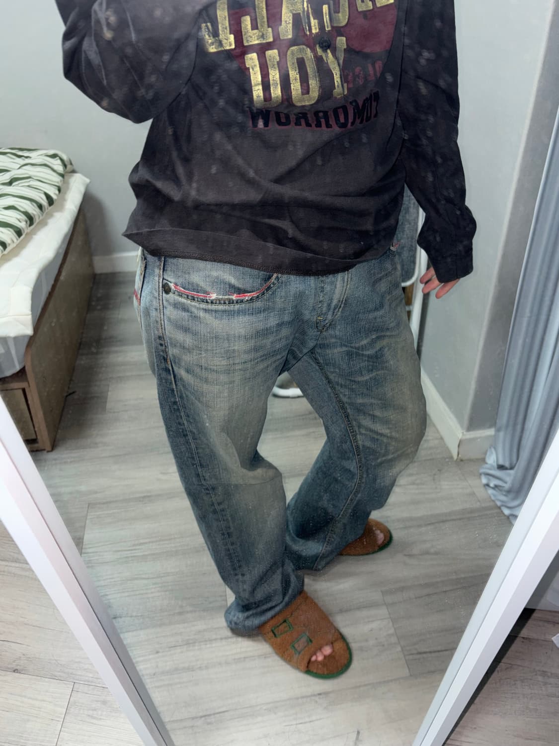 vintage denim washing pants 상품이미지1