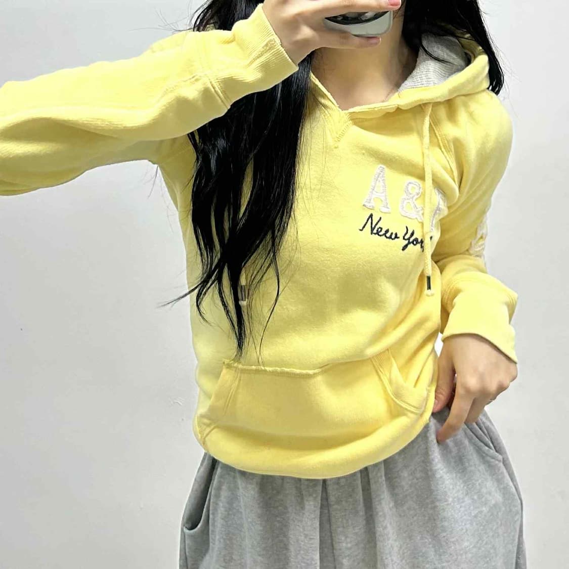 아베크롬비 y2k 여리핏 올드스쿨 러블리힙 후드티(M) 상품이미지2