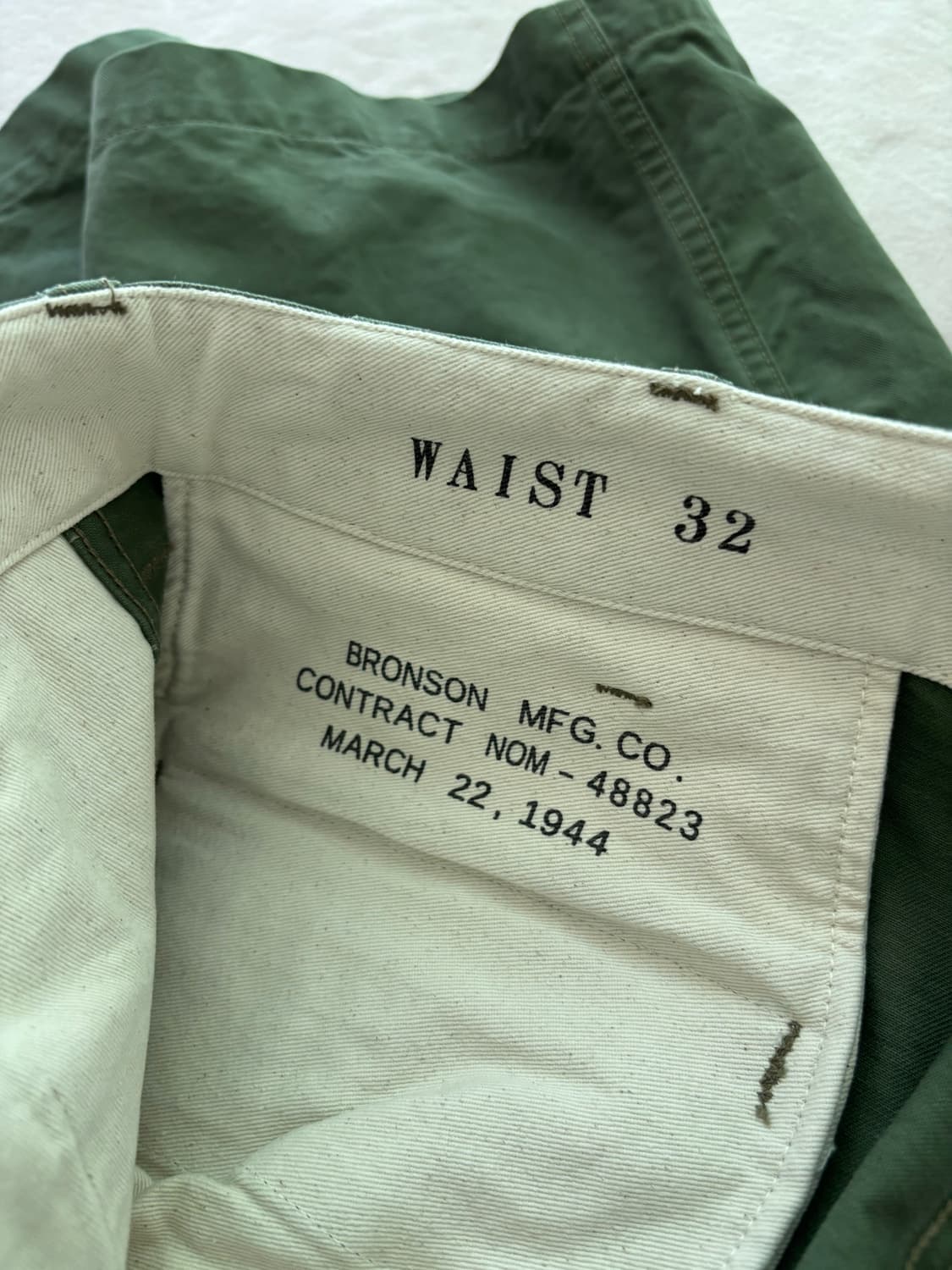 브론슨 USMC Officer Trousers Olive 상품이미지3