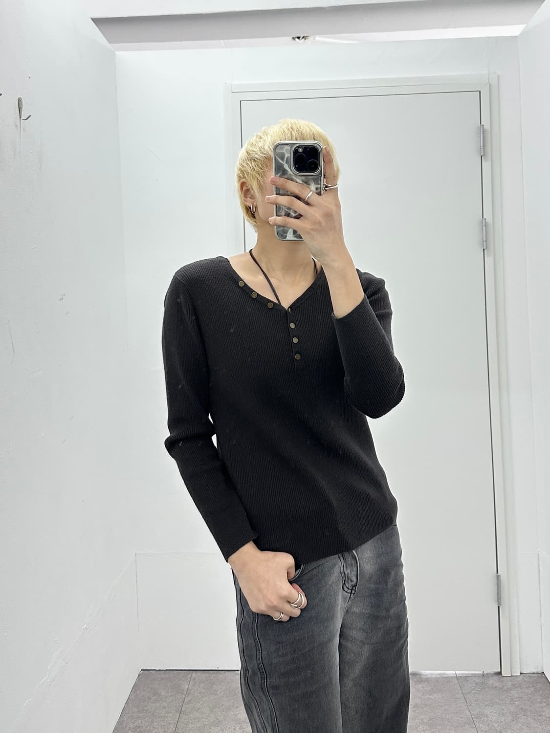 23 Vingt trois buttoned knit top  상품이미지1