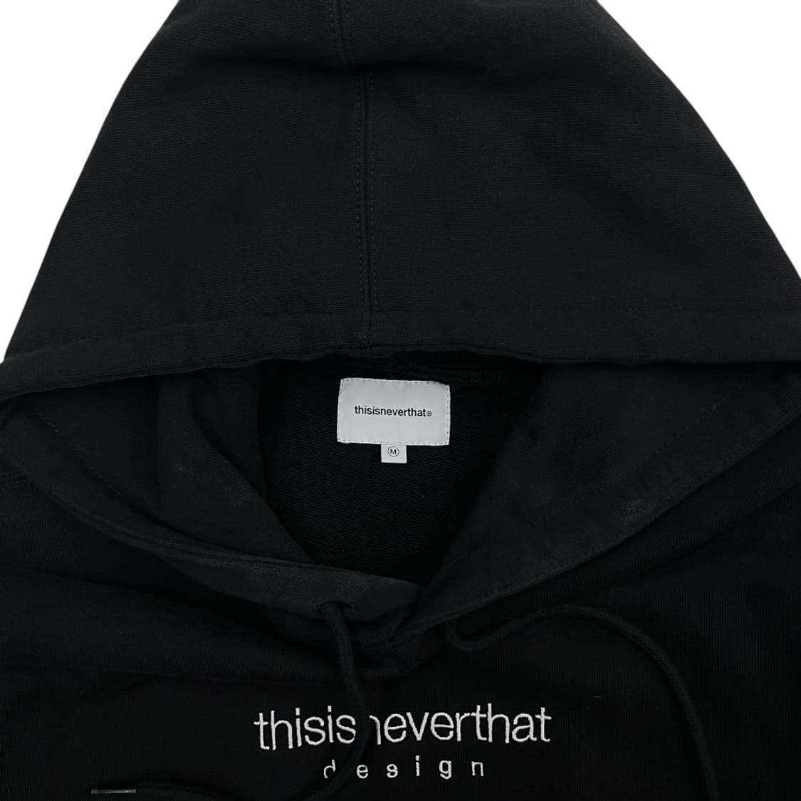 디스이즈네버댓 센터로고 블랙 후드 M 상품이미지5