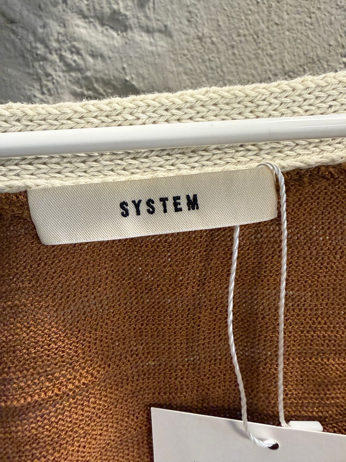 시스템 투톤 니트 가디건 F (90) 상품이미지5