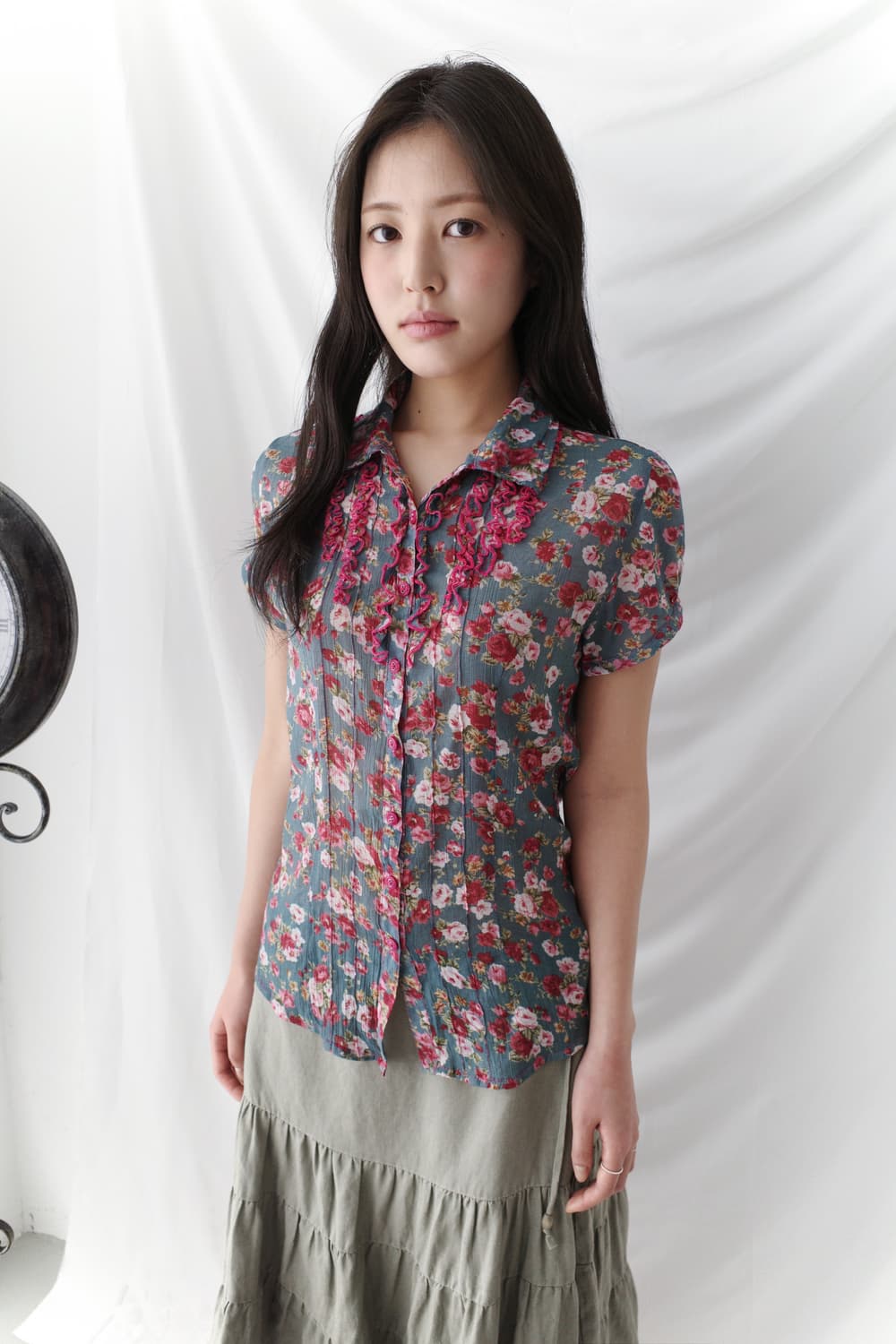 flower frill half shirt 상품이미지6
