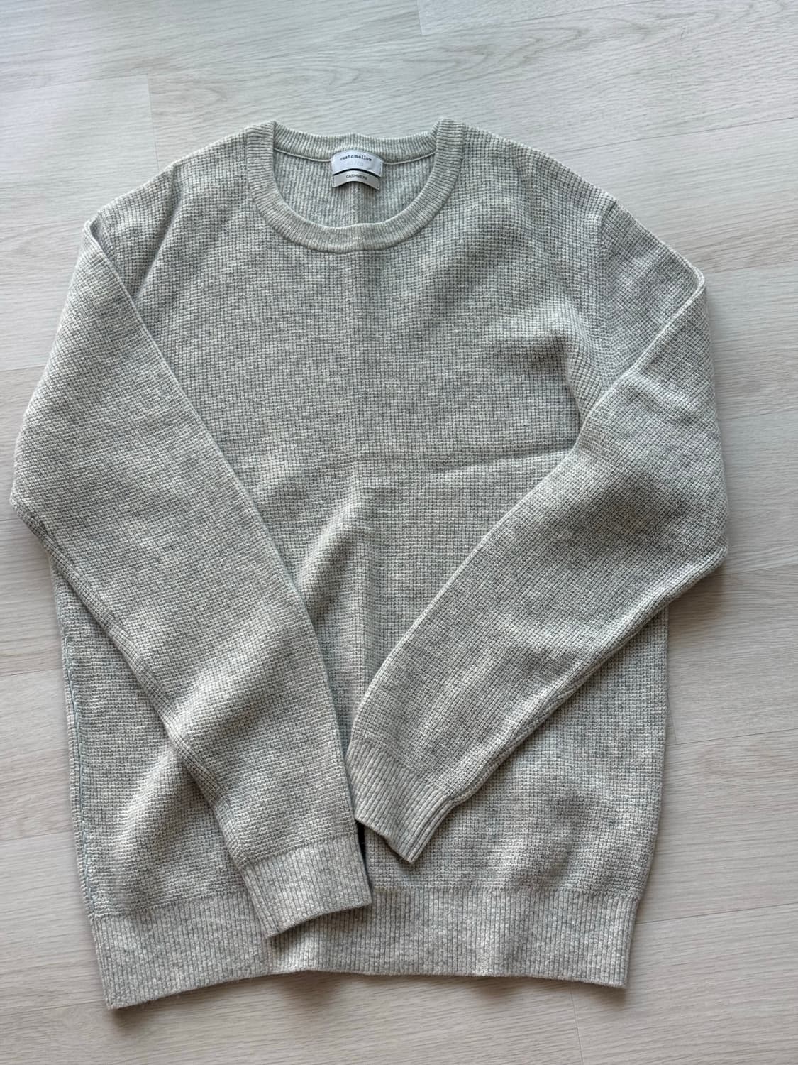 커스텀멜로우 캐시미어 혼방 와플 니트  상품이미지1