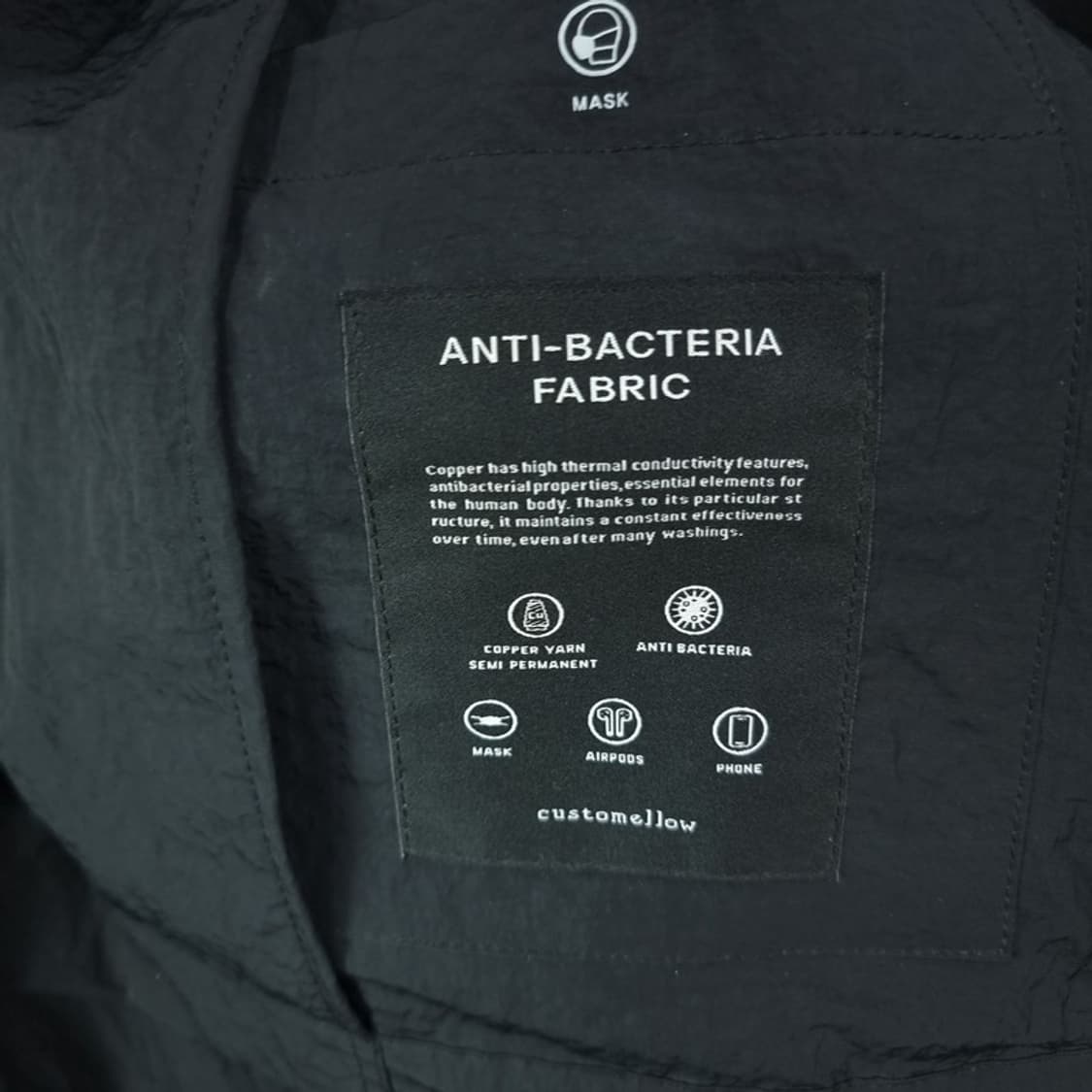 [커스텀멜로우] 오버사이즈 나일론 블레이저 자켓 블랙 M19947 상품이미지7