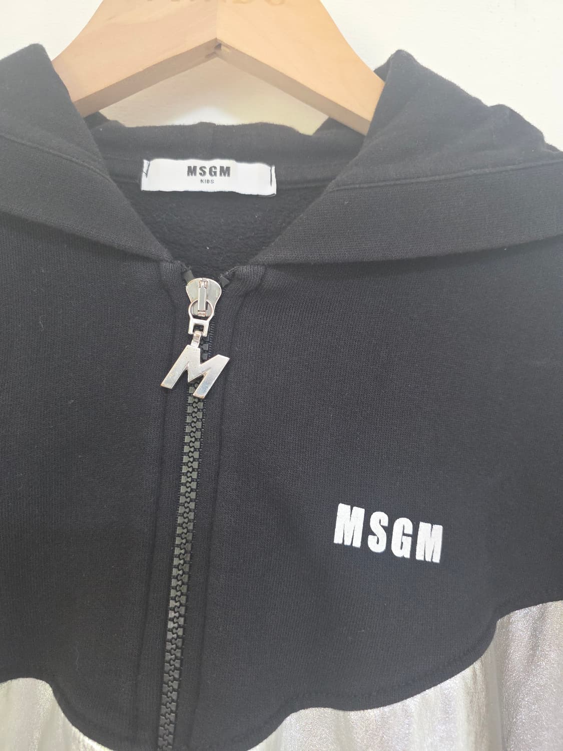 MSGM 블랙 실버 배색 후드집업 12 (성인 44~55 가능) 상품이미지3