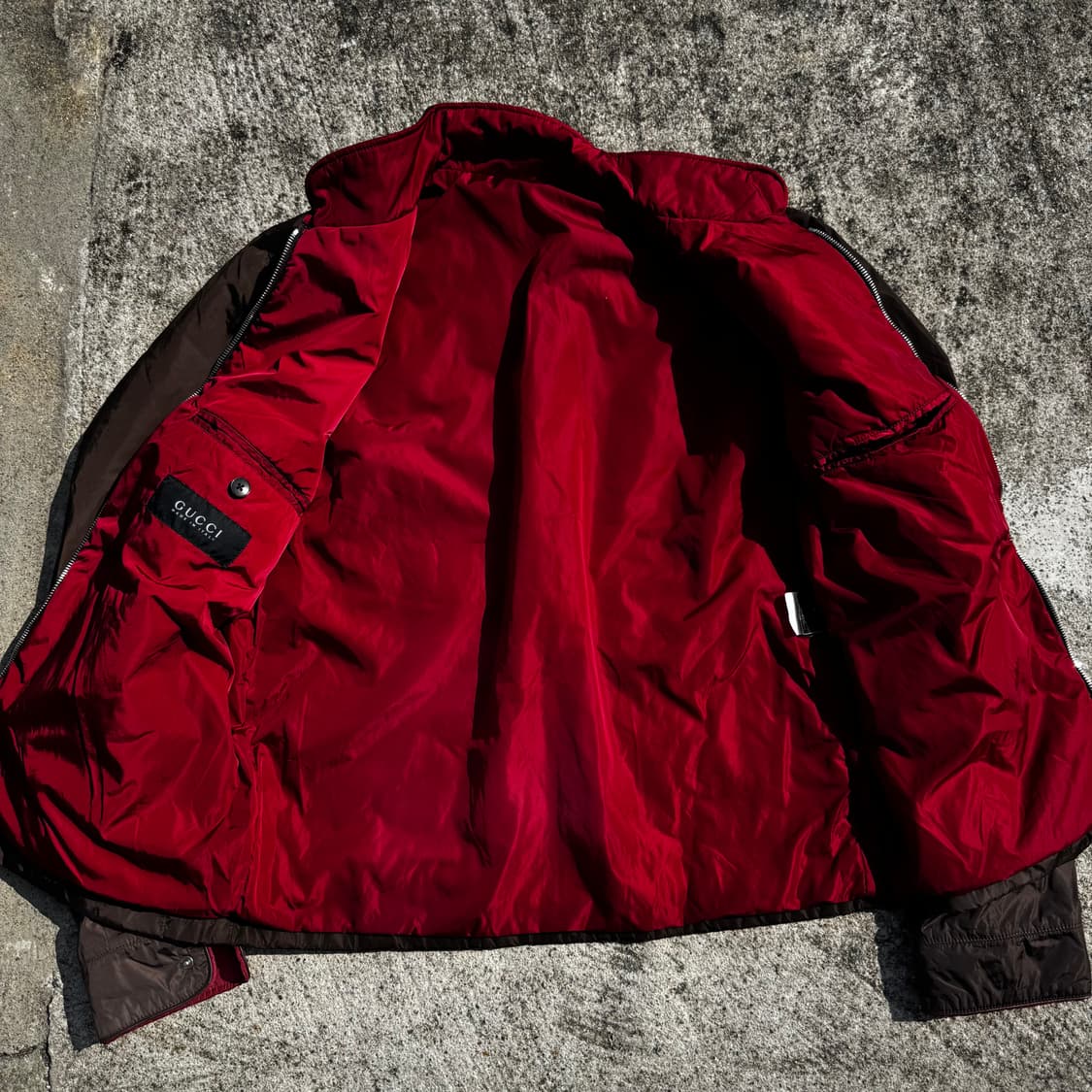 [M] 00s Gucci 구찌 나일론 봄버 자켓 상품이미지4