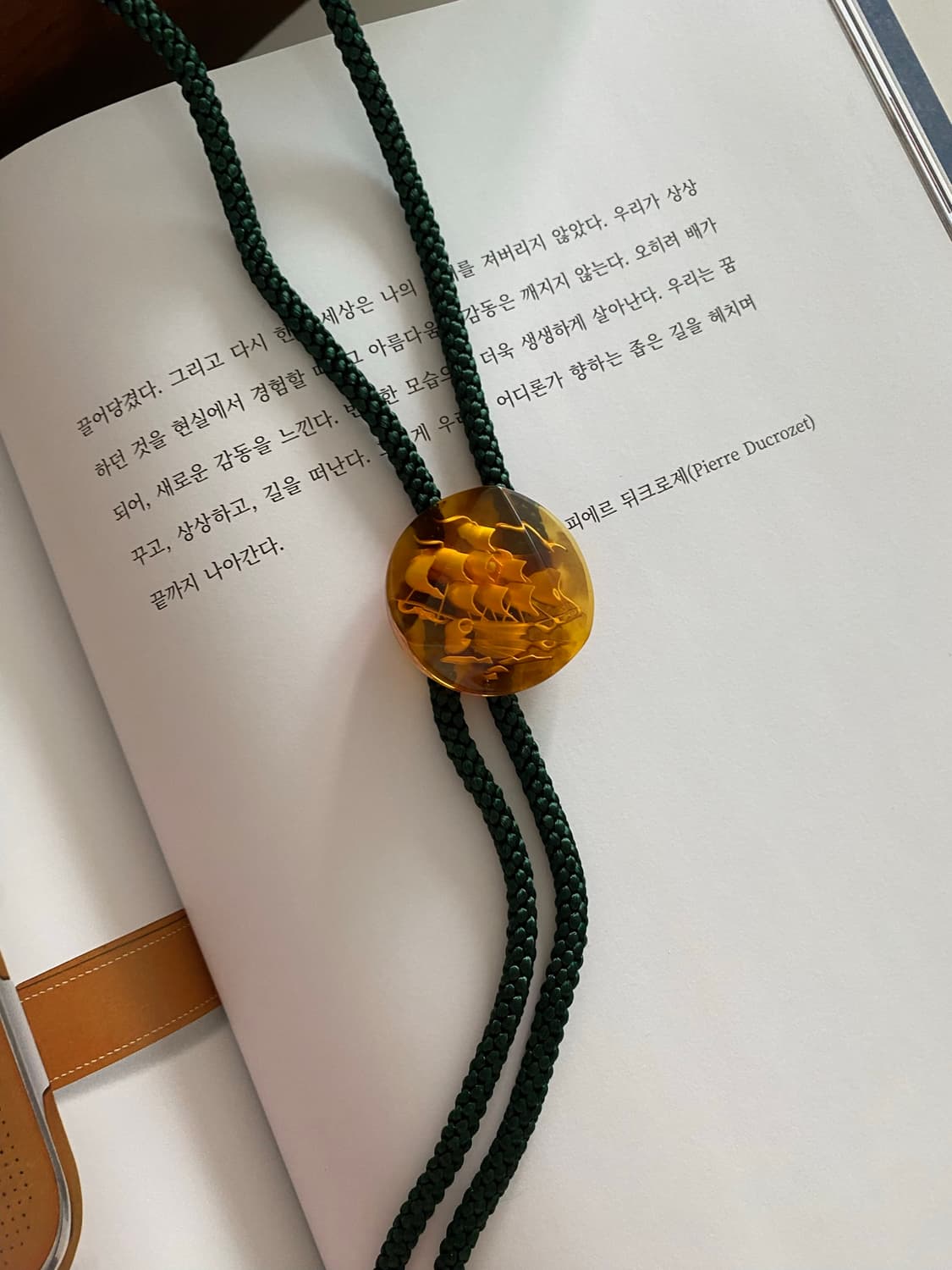 빈티지 세일링십 루프타이 롱 목걸이 상품이미지6