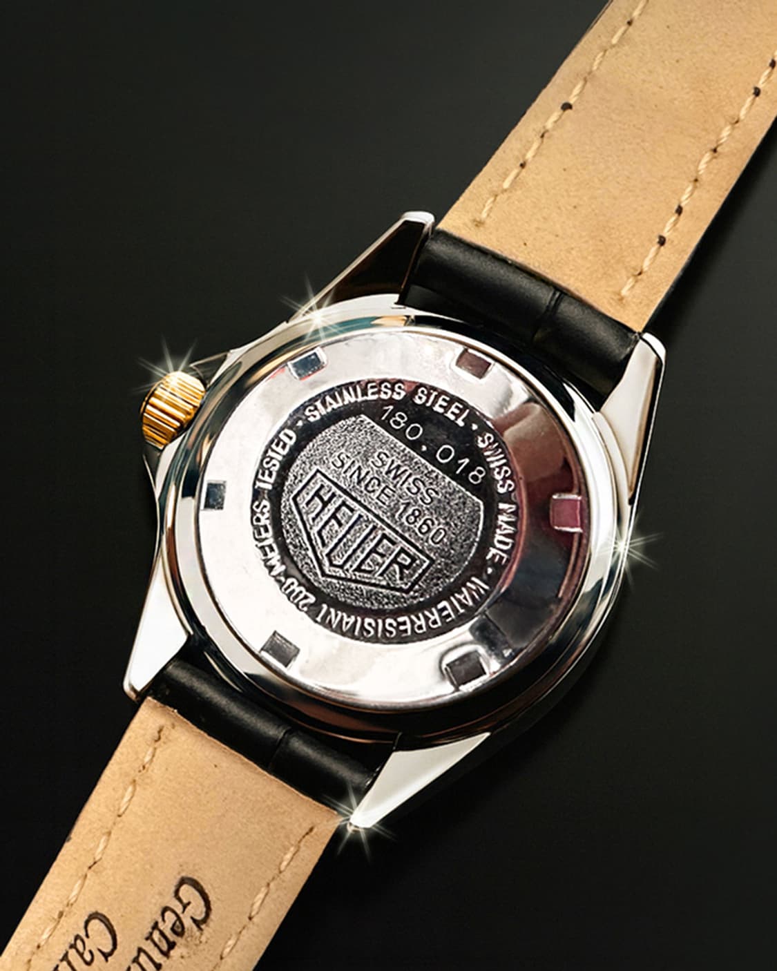 태그호이어 프로페셔널 1000M 블랙판 여성용 쿼츠 가죽 시계 상품이미지5