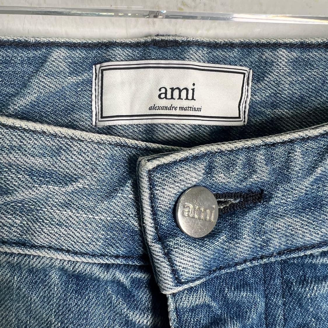 15SS AMI 아미 디스트로이드 워싱 슬림 데님 팬츠 32 상품이미지4