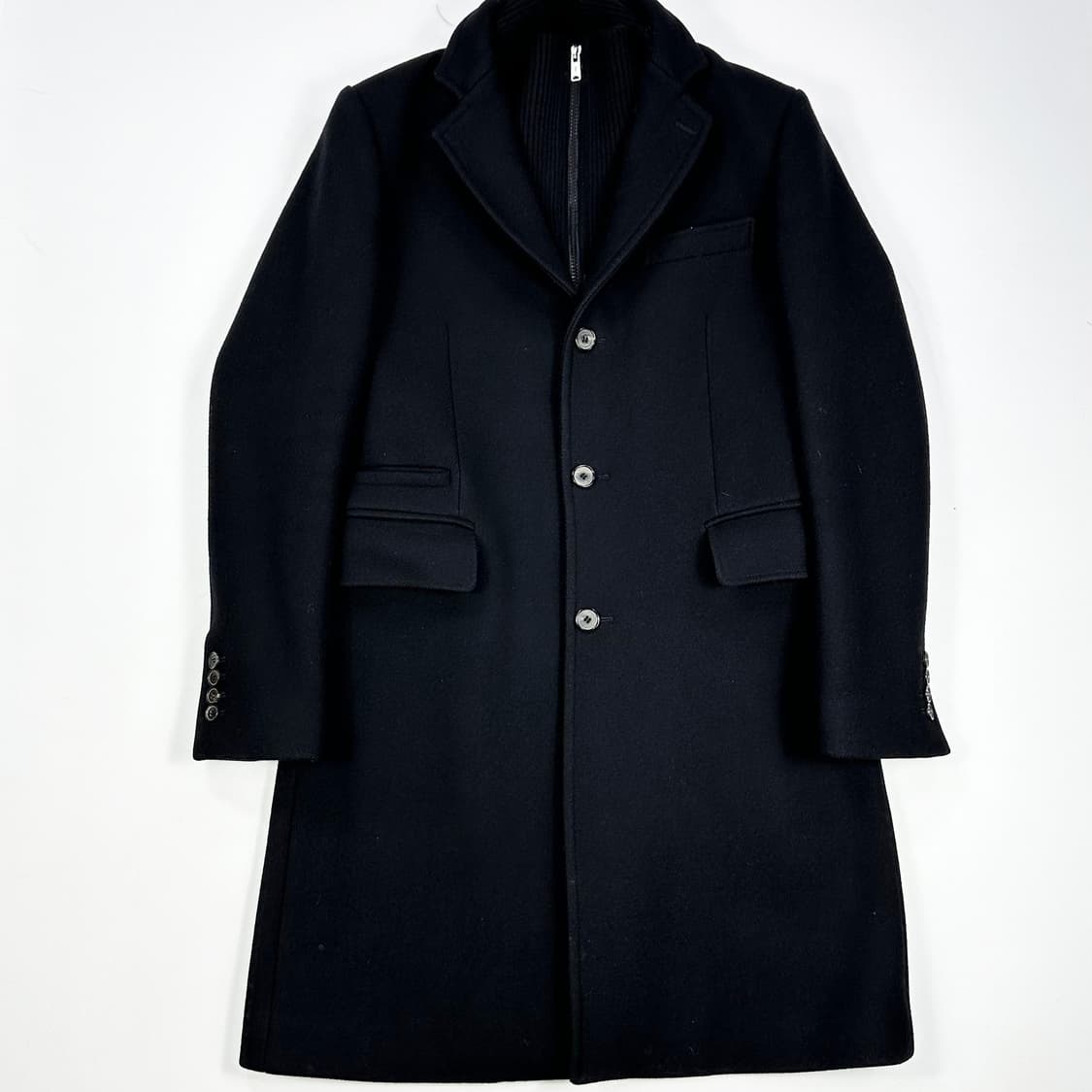 테이트 클래식 블랙 싱글 롱 코트자켓 (XL) 상품이미지2