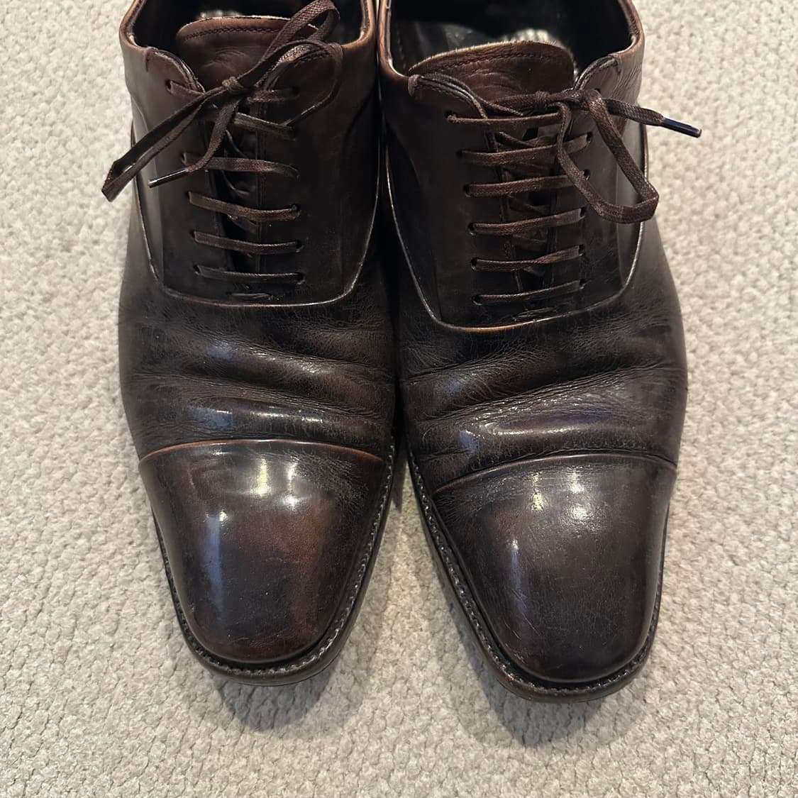 00s 제냐 Zegna XXX Couture 캡토 옥스포드 구두 상품이미지4