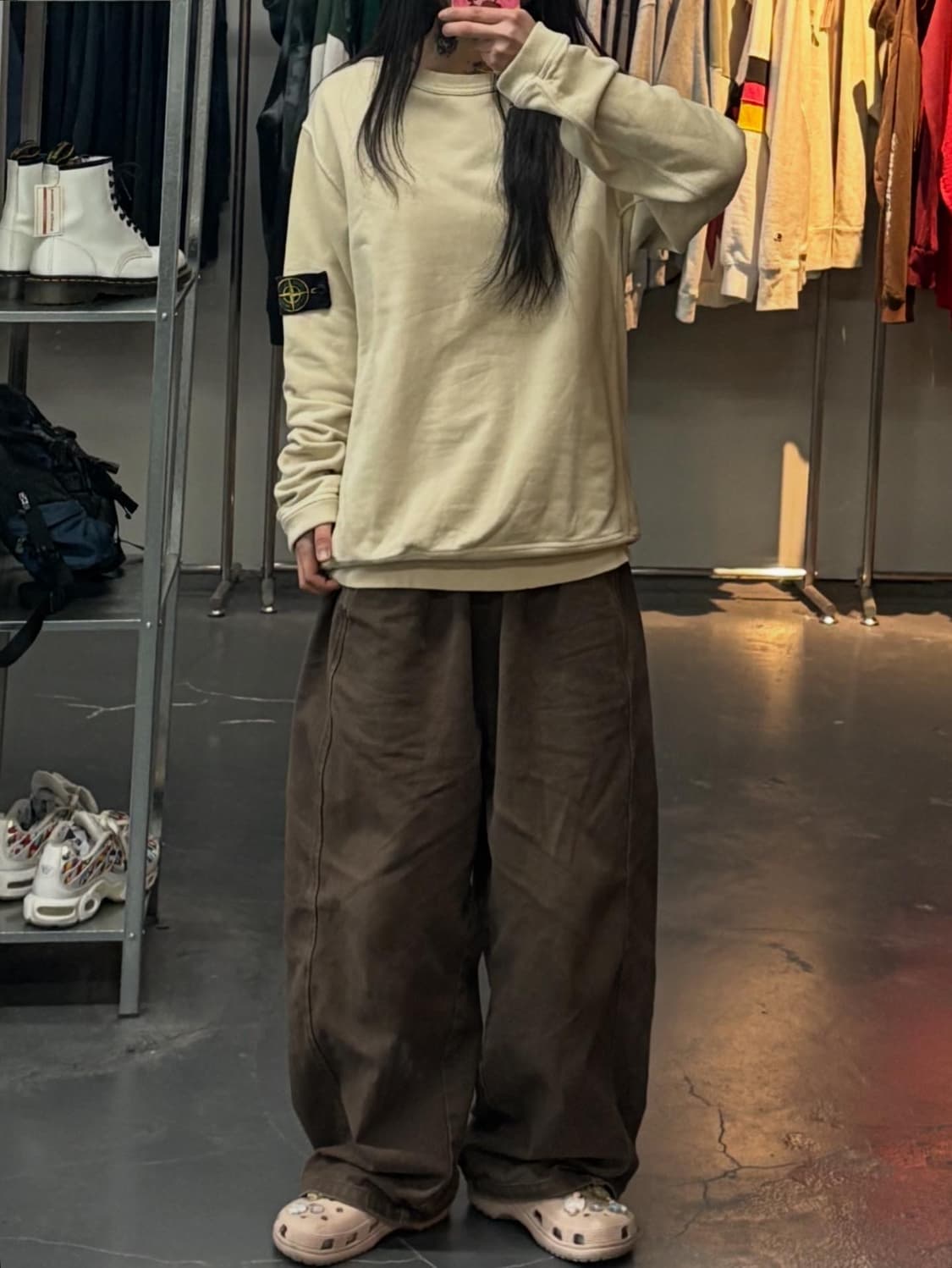 스톤아일랜드 와팬 패치 아이보리 맨투맨 A3317 상품이미지1