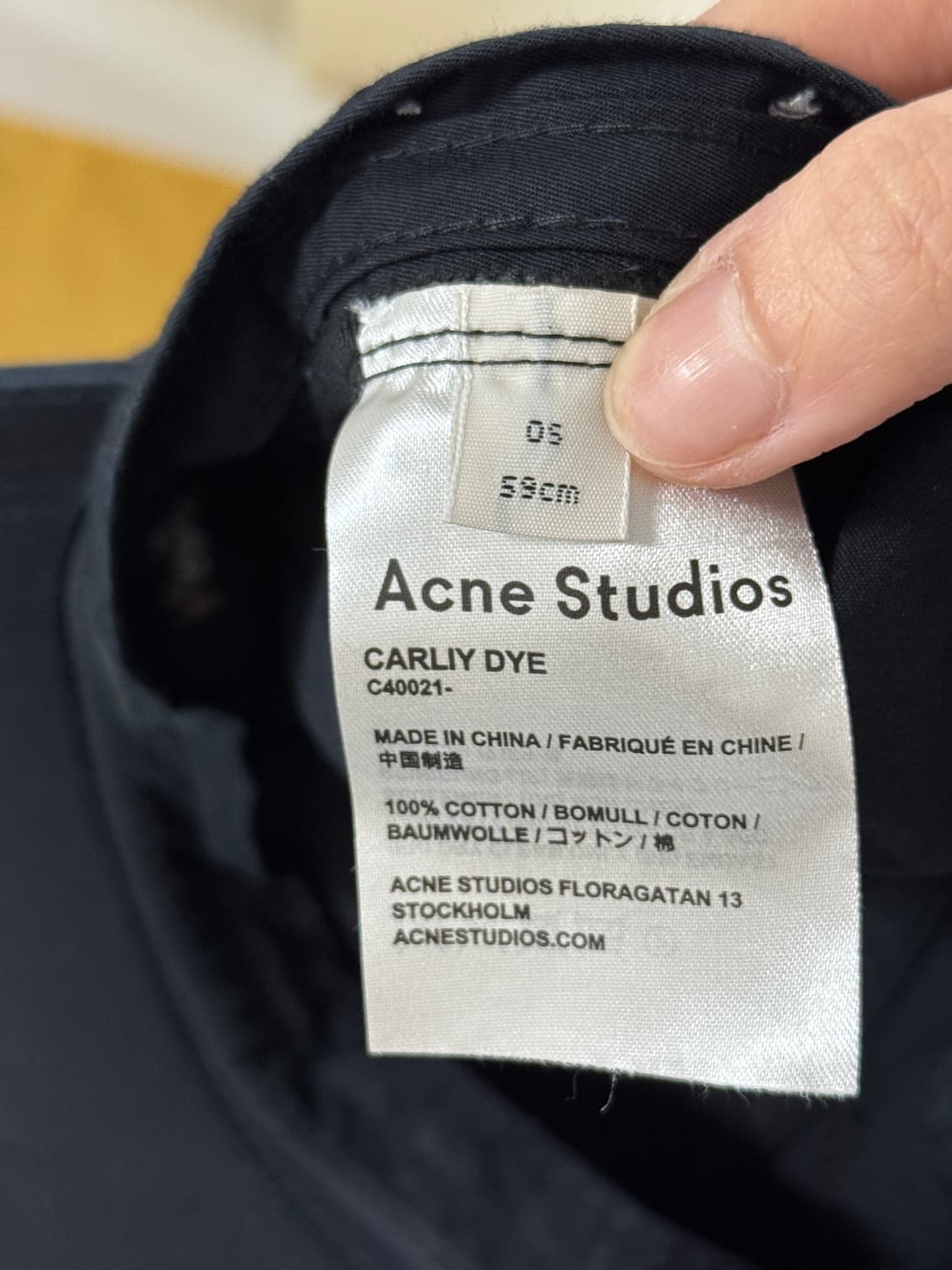 아크네 스튜디오 자수 블랙 볼캡 59cm 상품이미지7