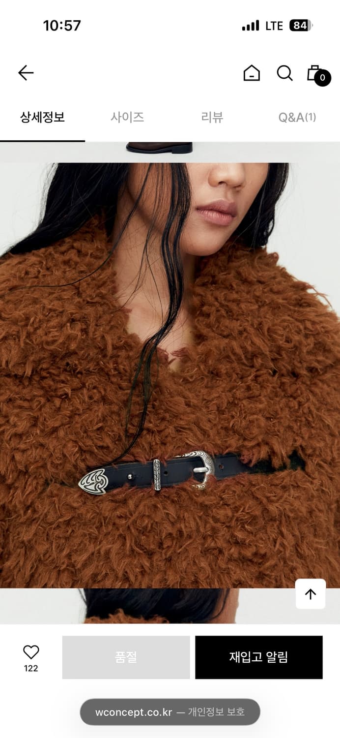 앤더슨벨 우먼 골디 포 레더 퍼 가디건 M 상품이미지2