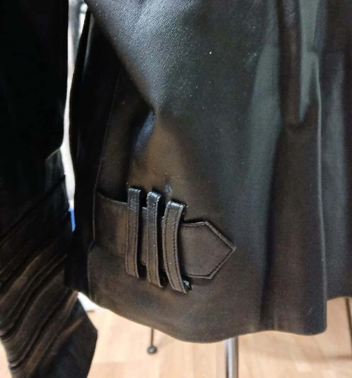 206 옴므 206 HOMME 블랙 레더 더블버튼 자켓 상품이미지3