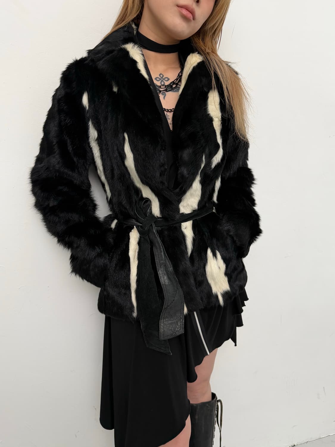 고트 스킨 벨트 퍼  상품이미지3