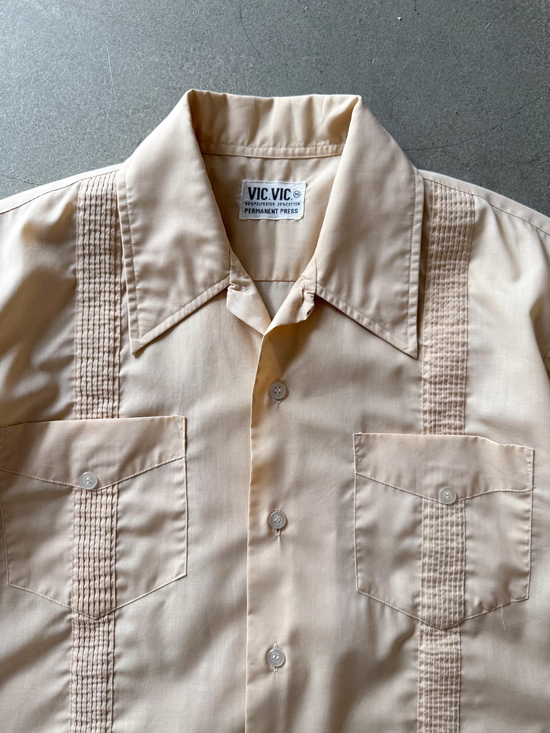 80s Vintage VIC. VIC. Guayabera Shirt 상품이미지2