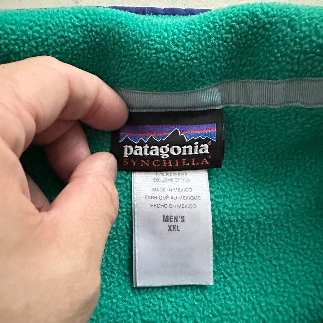 파타고니아 신칠라 스냅티 XXL 에메랄드 퍼플 빅사이즈 상품이미지3