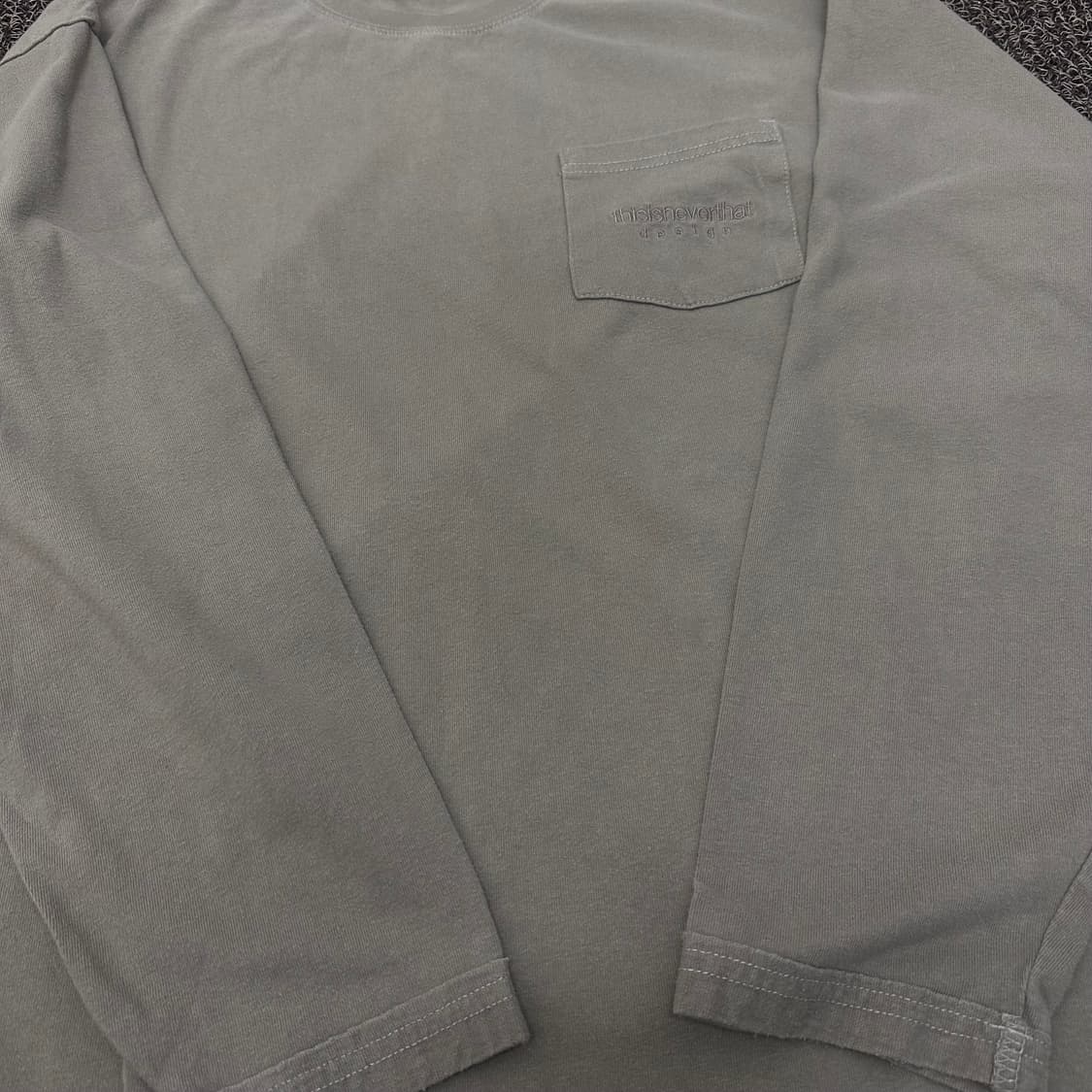 디스이즈네버댓 포켓 긴팔티셔츠 카키 L 상품이미지5