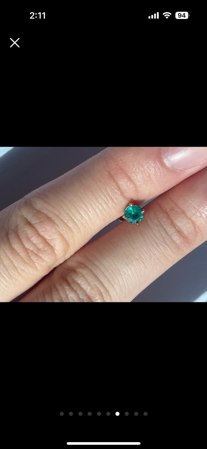 스톤헨지 14k 에메랄드 5월 탄생석 피어싱 상품이미지4