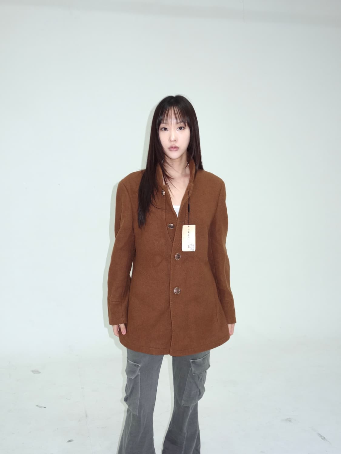 브라운 버버리 반코트 상품이미지1