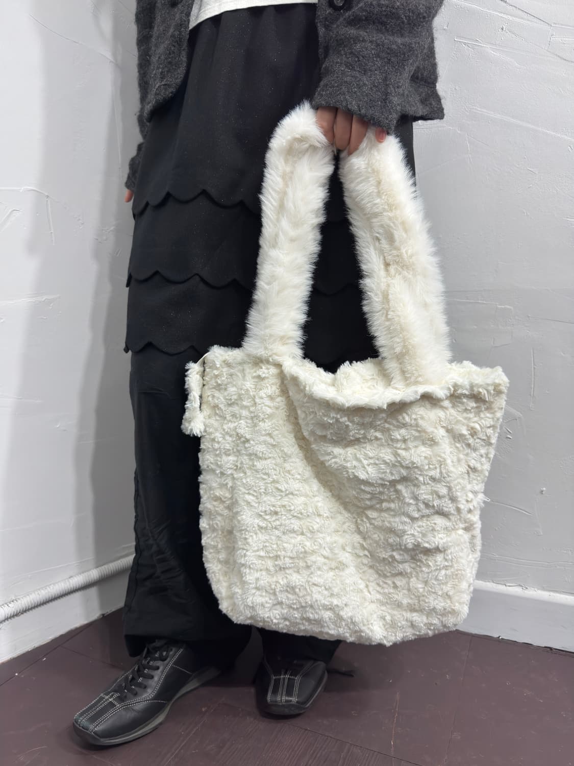 mary quant white fur bag 상품이미지1