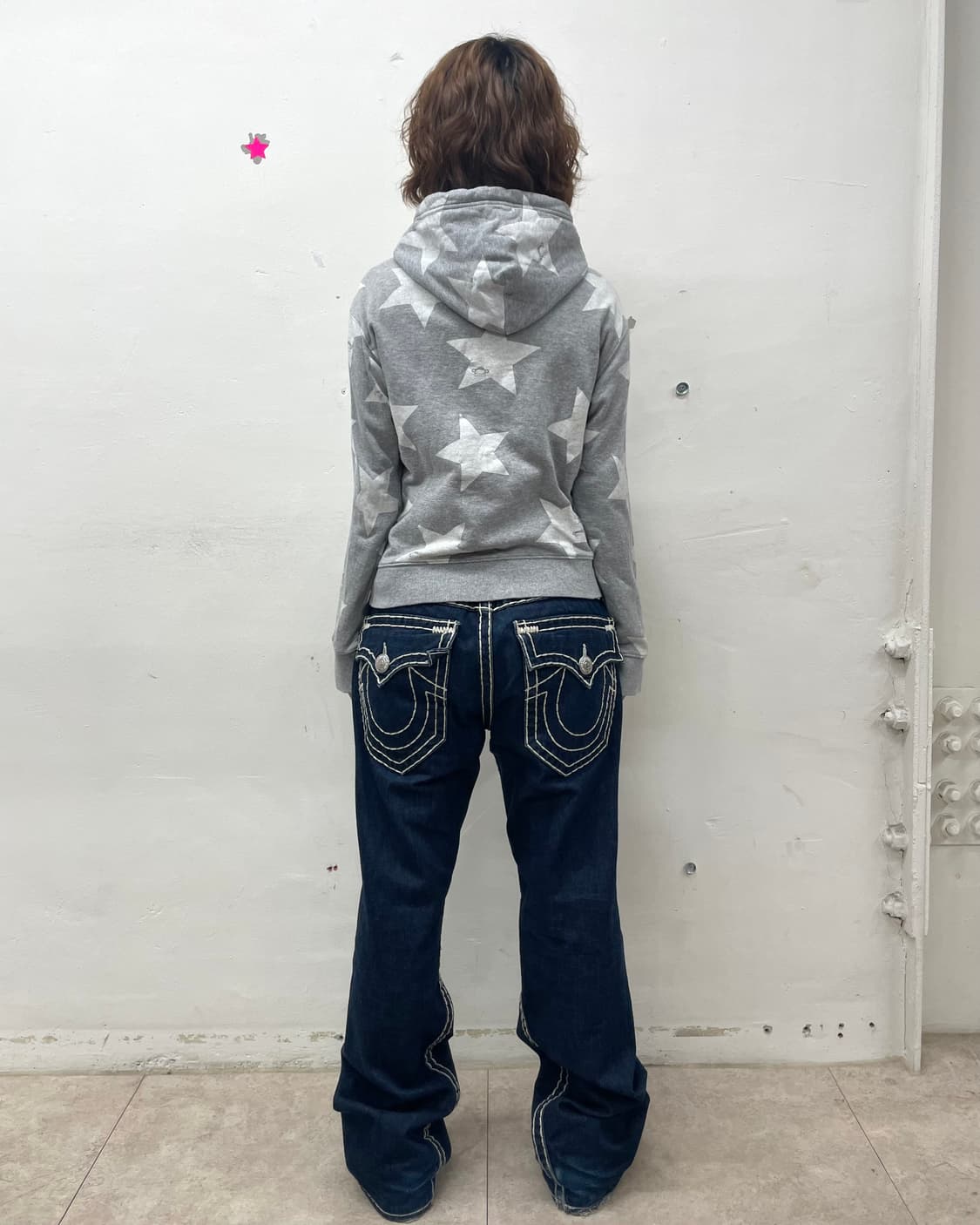 Monkey Star Gray Hooded Zip-Up  상품이미지6