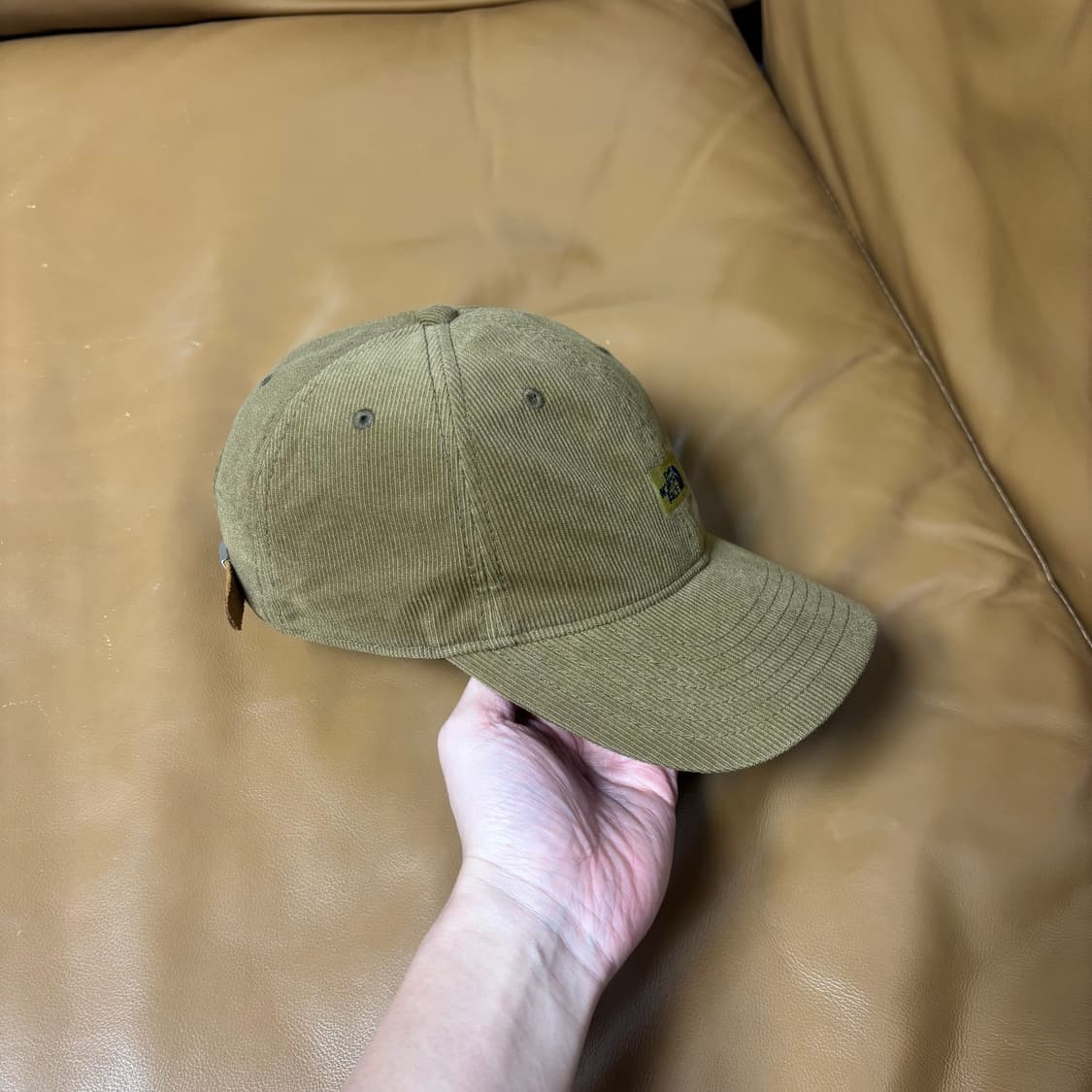 나나미카 노스페이스 퍼플라벨 6패널 볼캡 모자 코듀로이 탄 상품이미지3