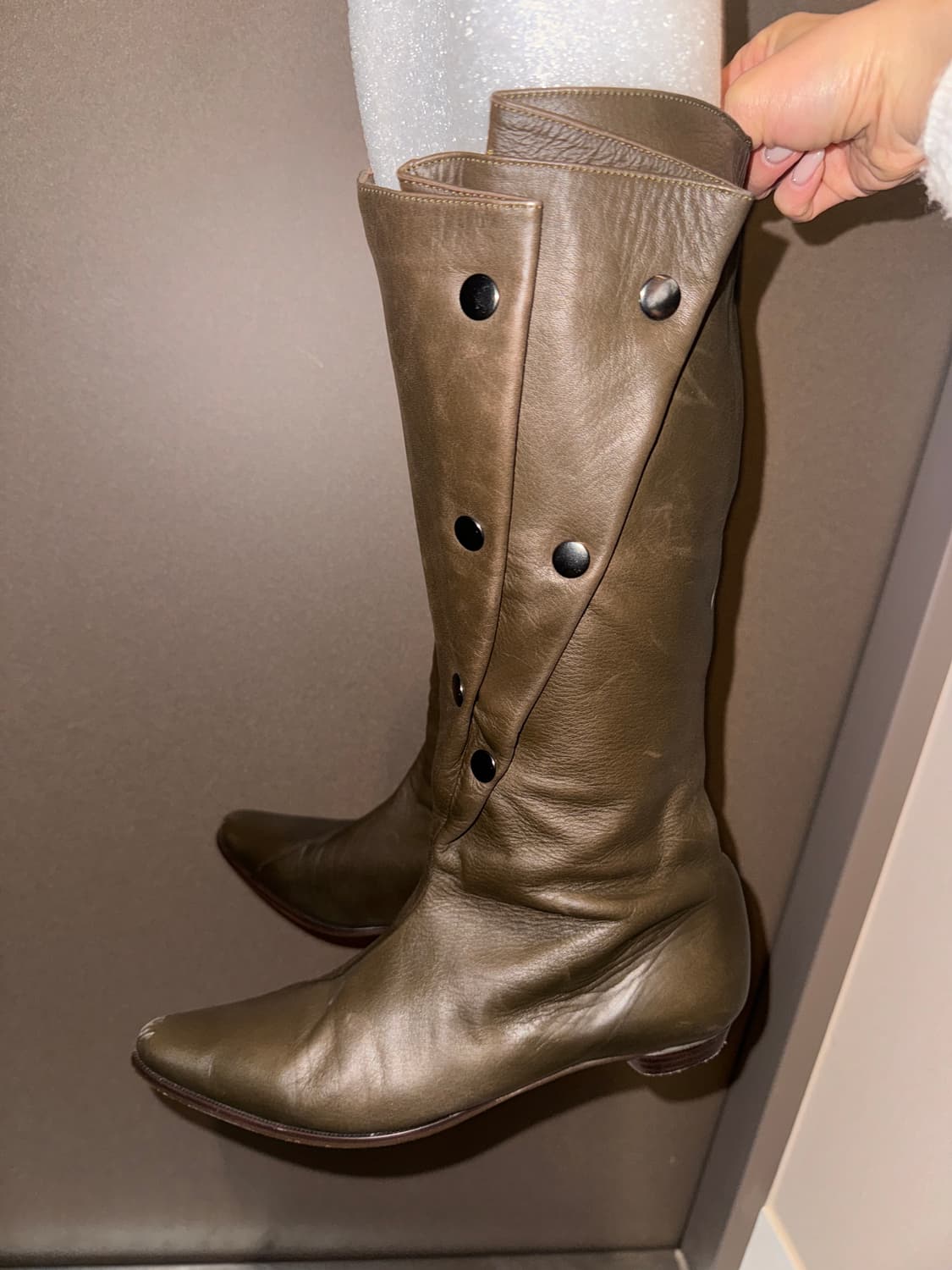 츠모리 치사토 가죽 롱 부츠 230 상품이미지2