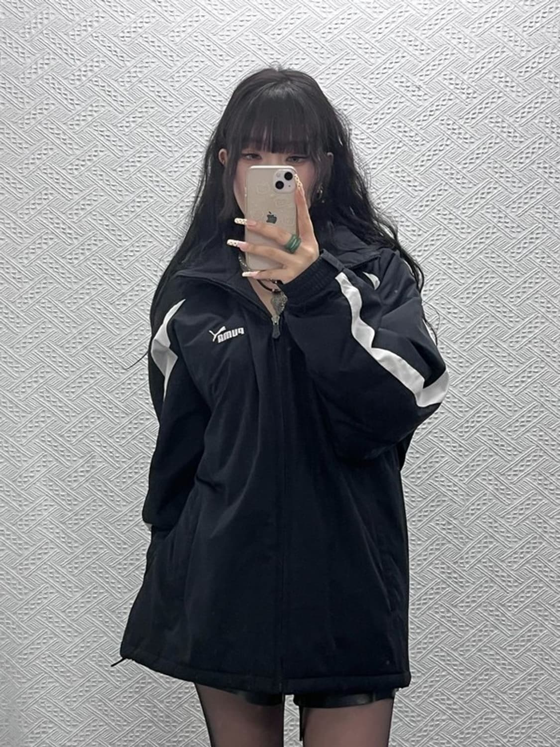 푸마 올드스쿨 레트로 슬리브배색 바람막이 자켓 L C09994 상품이미지1