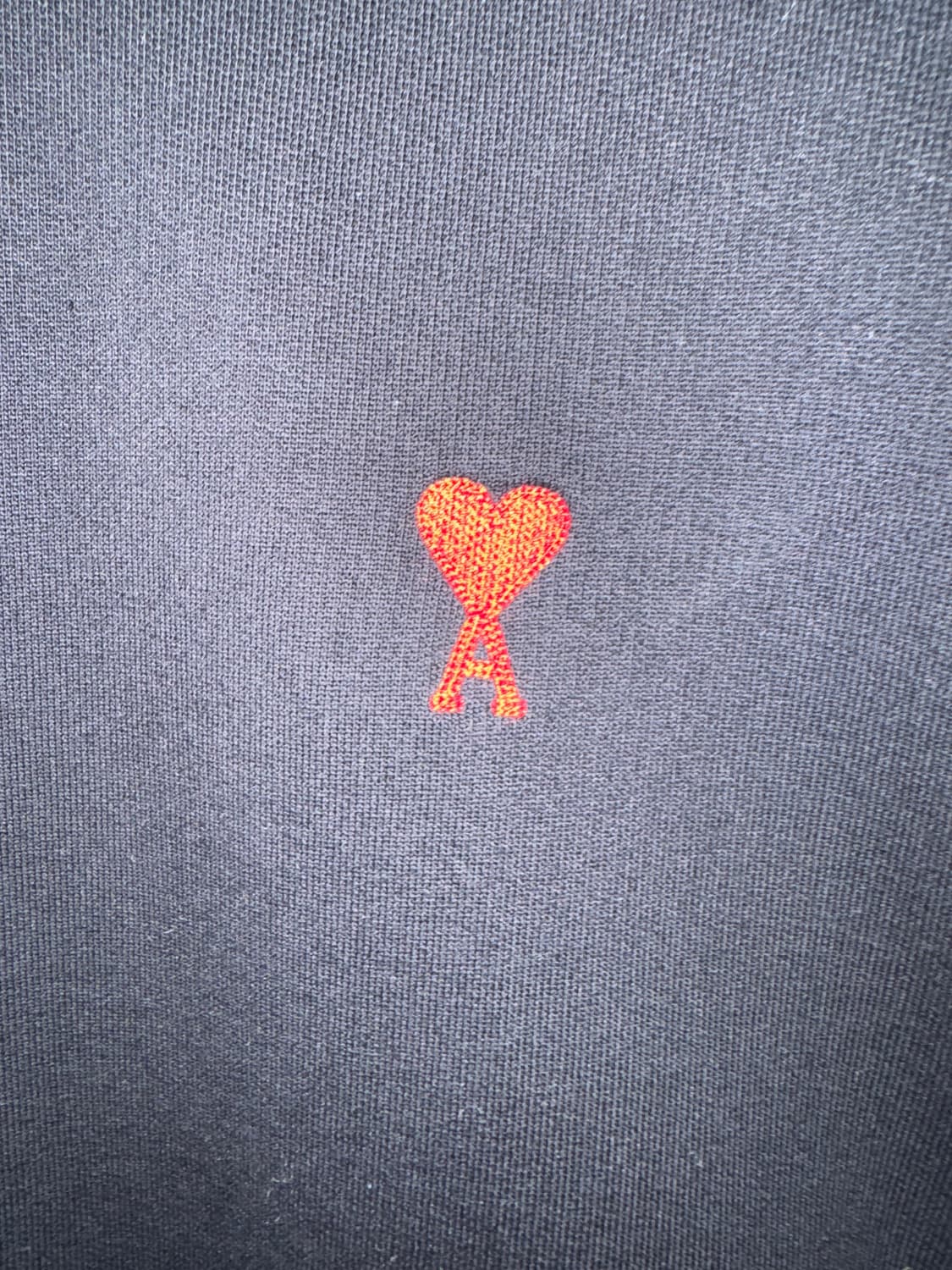 아미 레드 하트 로고 후드티 블랙 L 상품이미지2