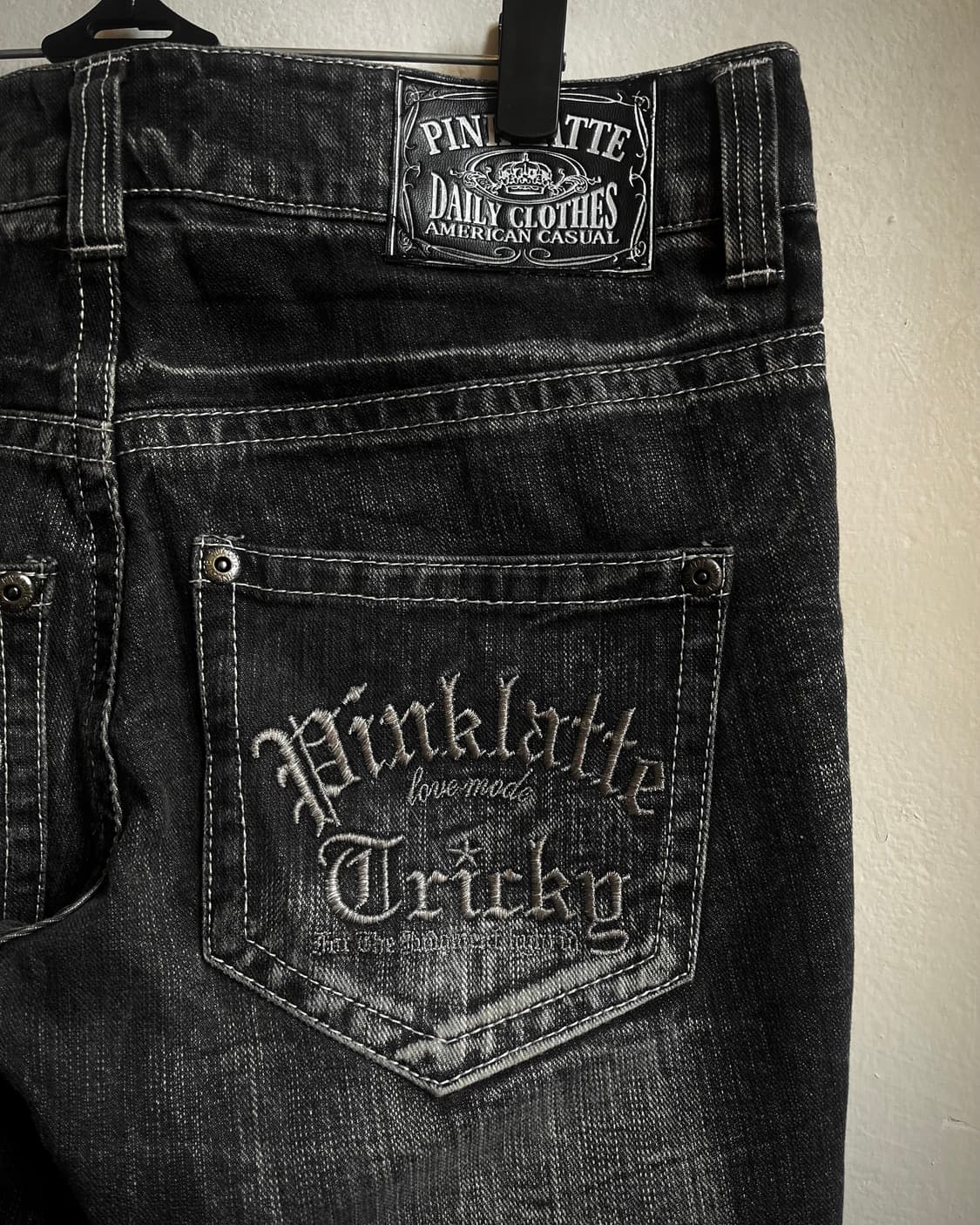 90-00s Pink Latte Jeans Destroyed Denim 상품이미지10