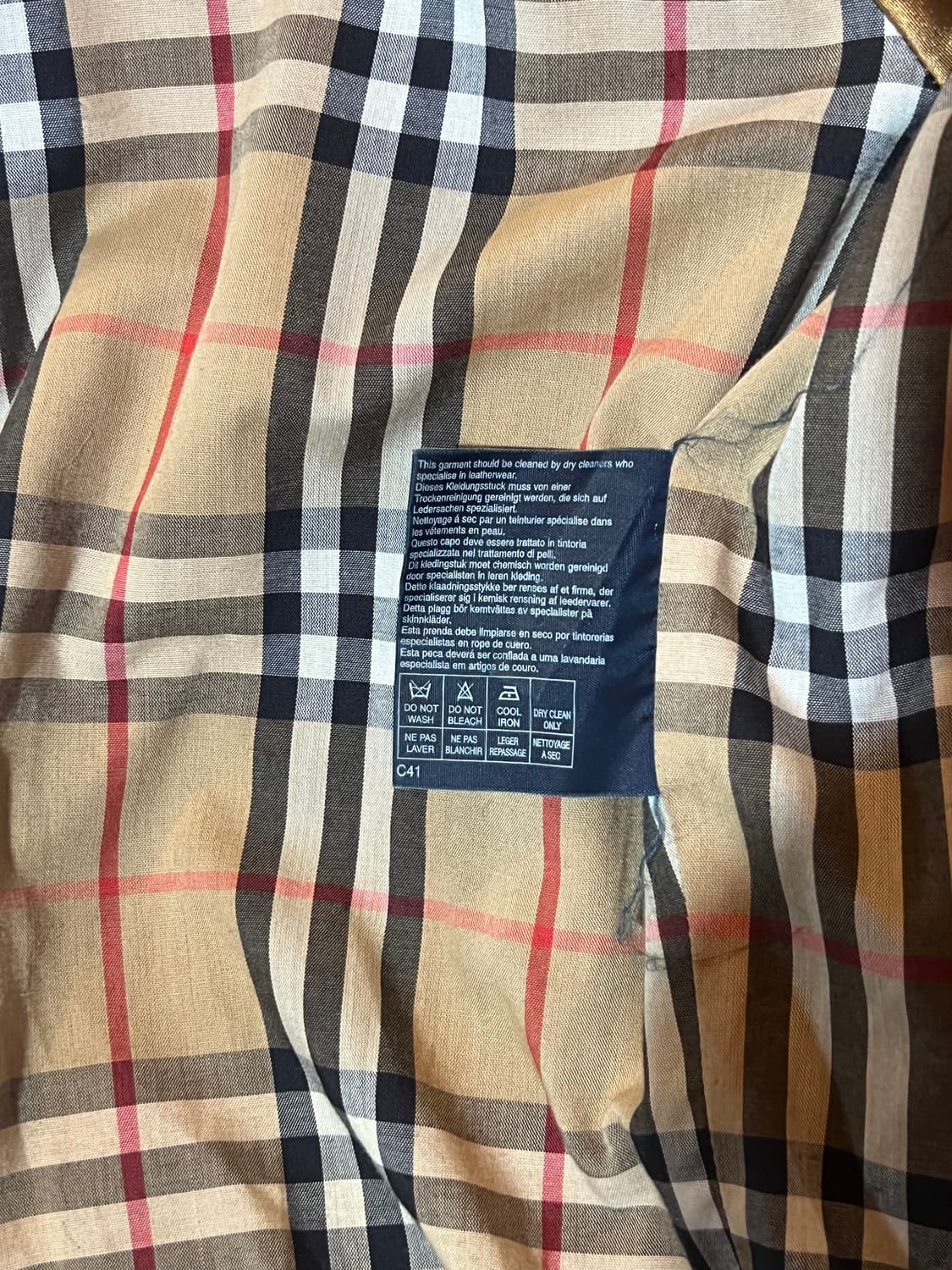 90s Burberry leather jacket 상품이미지7