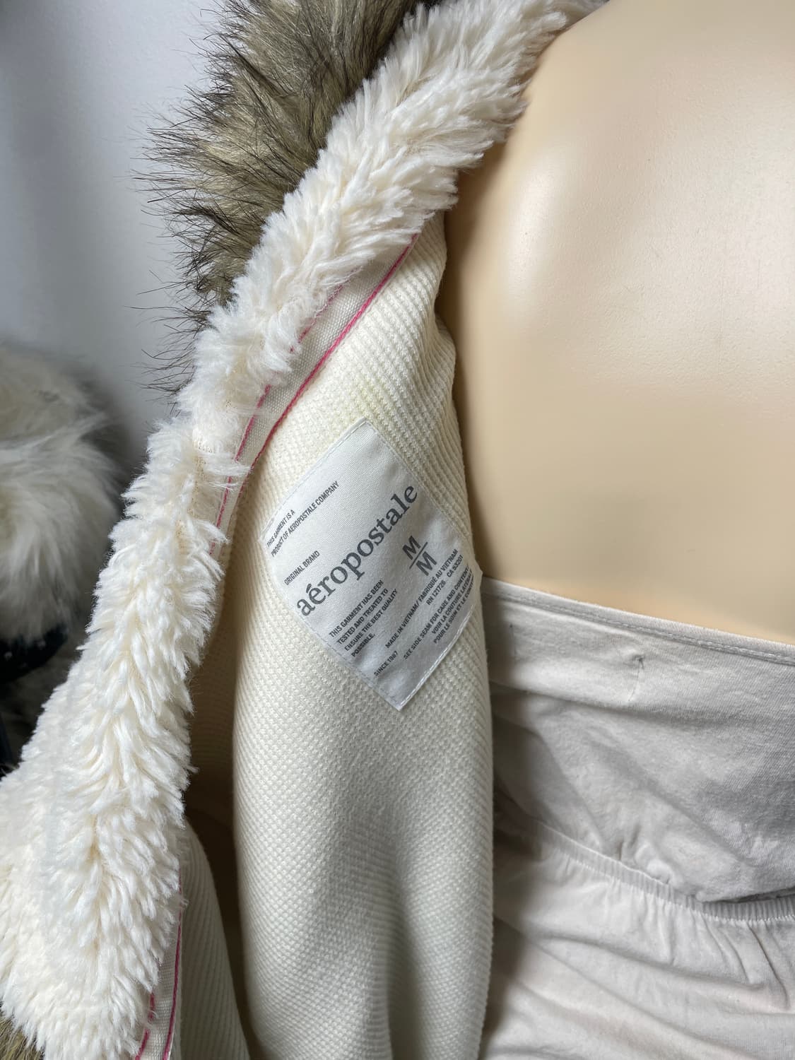 빈티지 Aero 양털 울프죠 후드 집업 상품이미지7