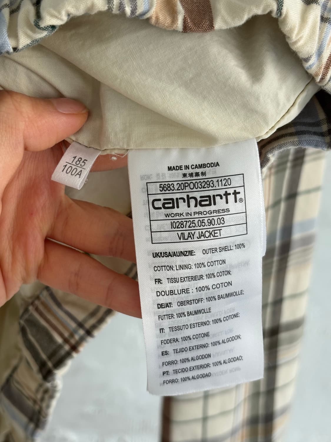 carhartt WIP 칼하트 빌레이 체크 자켓 상품이미지7