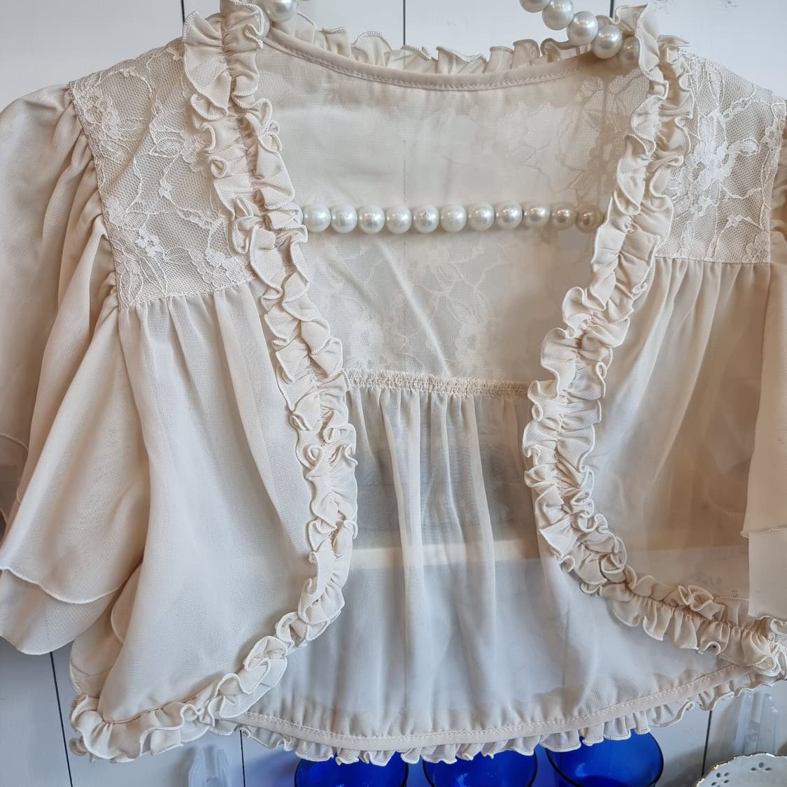 레이스 프릴 쉬폰 볼레로 상품이미지2