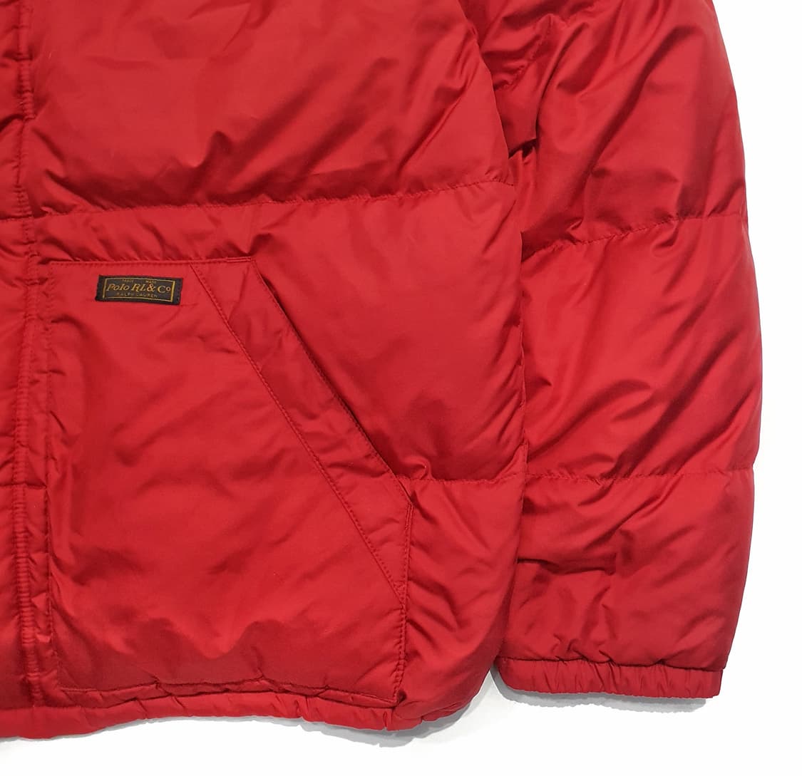 폴로 패딩 후드 패딩 덕다운 레드 XL (105-110) 상품이미지4