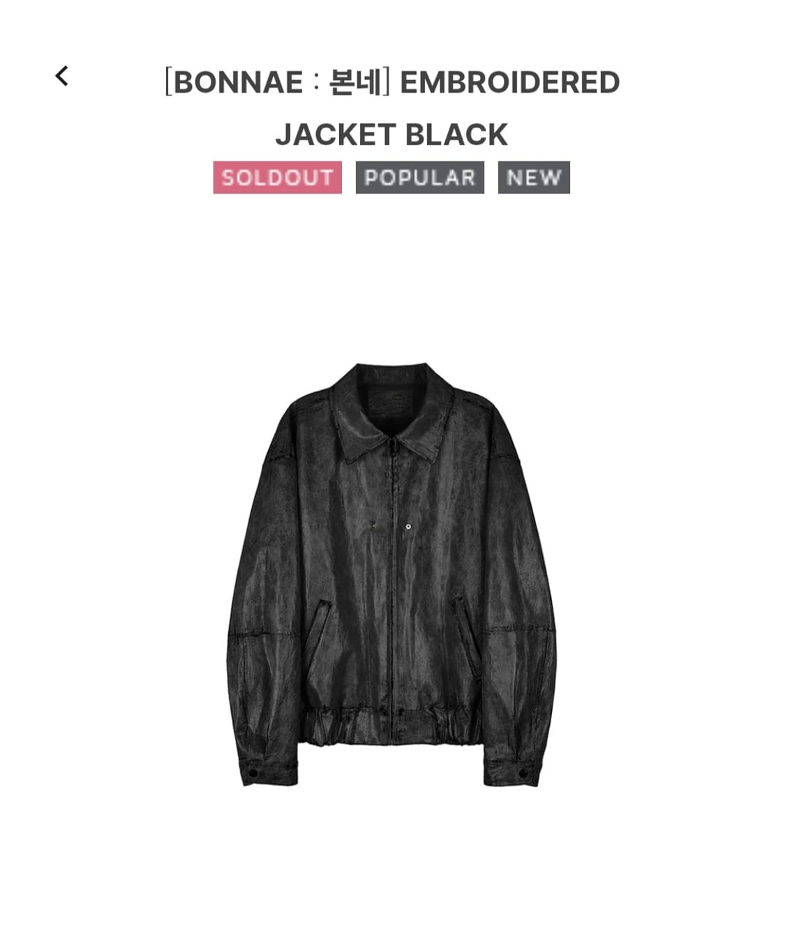 Bonnae bonnae 본네 레더자켓 EMBROIDERED JACKET 상품이미지2